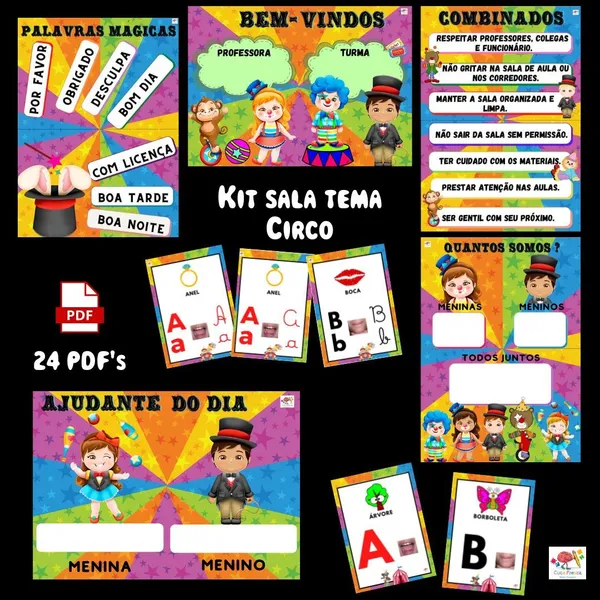 enfeite de sala tema Circo