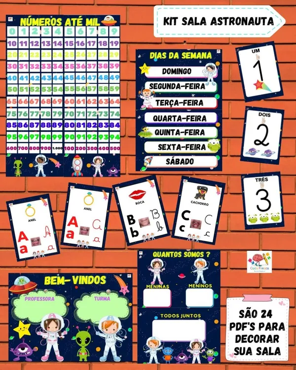 Kit Sala Tema Astronauta